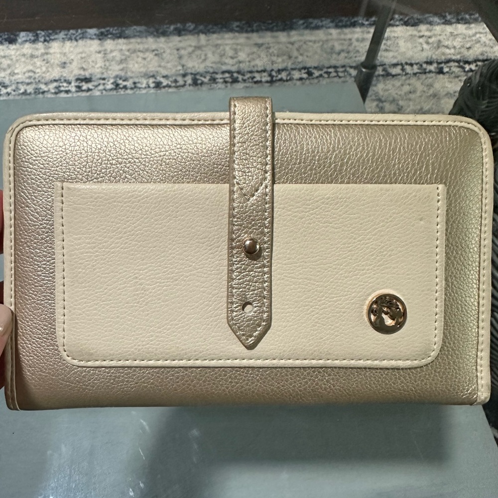Spartina gold and tan wallet
